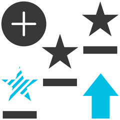 Level Glyph Blue Grey Icon