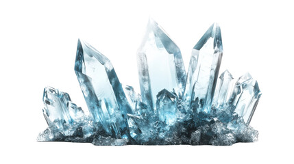 Liquid crystal caverns frozen on transparent background