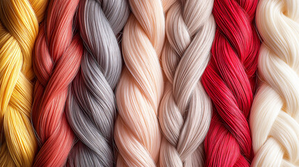 Braided Hair in Pastel Tones