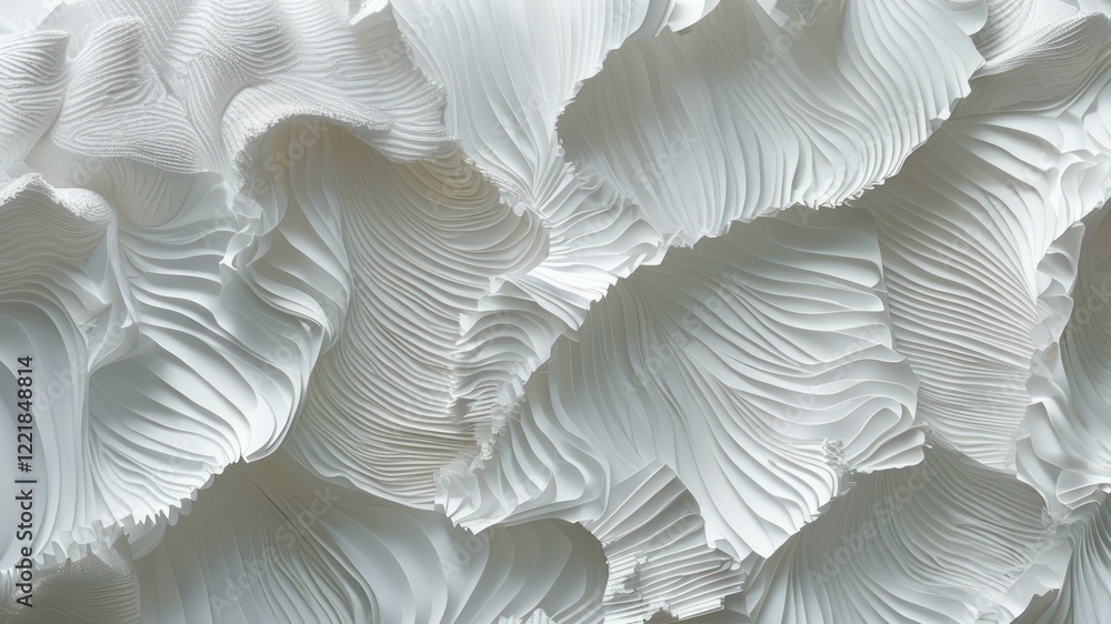 Poster intricate white textures create a fluid, modern design ideal for backgrounds or artistic elements in