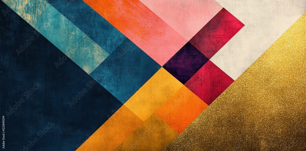 Poster abstract geometric colorful pattern design