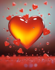 valentine background with hearts