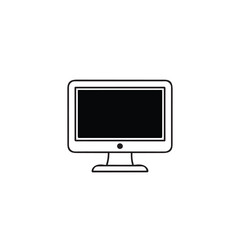 computer monitor silhouette vector image