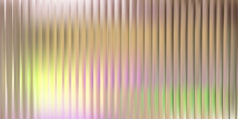Glass pattern background, ice texture effect. Holograph metal reed abstract line gradient. Ribbed 3d flute ripple striations, golden light corrugated transparent wall window. Frosty iridescent reflect © Svetlana Ievleva
