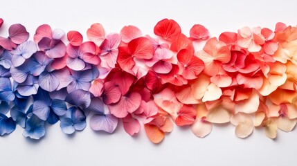 Obraz premium Hydrangea Petals Gradient Color Spectrum Display