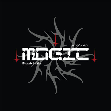 Magic modern cyber with streetwear vector design