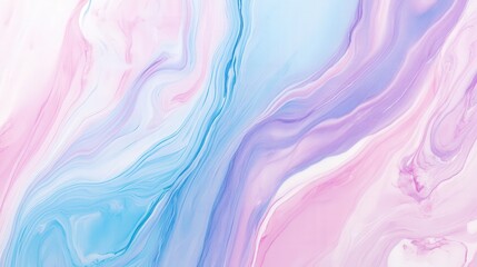 Obraz premium Soft Pastel Swirl Abstract Art in Pink and Blue Fluid Design