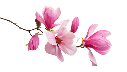 Obraz premium Elegant Pink and White Magnolia Floral Arrangement