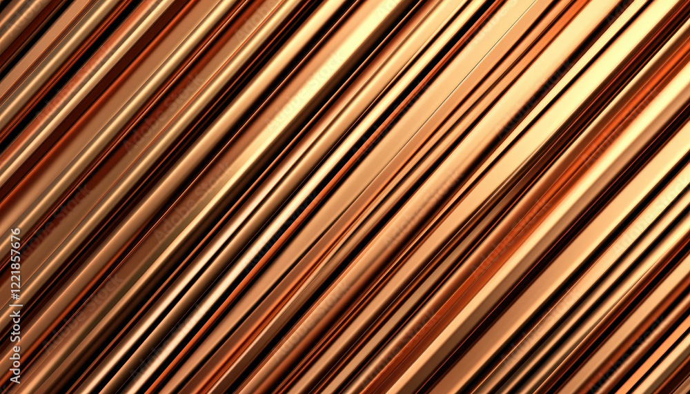 Poster shiny metallic stripes create dynamic and modern background with warm golden hue, perfect for variou