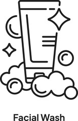 Facial Wash Skin Care Product Vector Icon