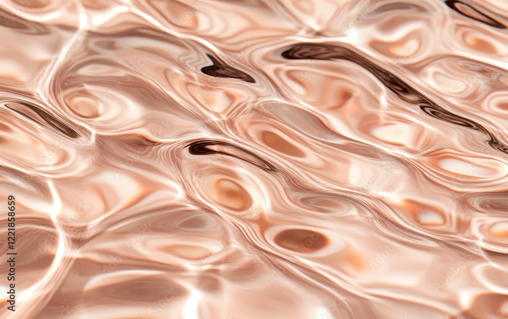 Aufkleber vibrant coral water ripples create mesmerizing pattern, reflecting light and creating dynamic textur