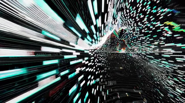 In a digital void, harsh electronic interference creates dramatic monochromatic contrast. Raw digital artifacts form dynamic wave patterns, emphasizing technological disruption and systematic chaos. 
