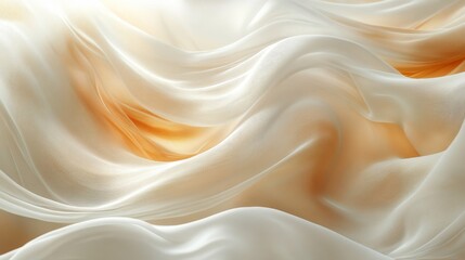 Obraz premium Elegant Draped Fabric in Soft Hues of White and Beige