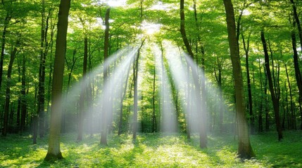 Obraz premium morning in the forest