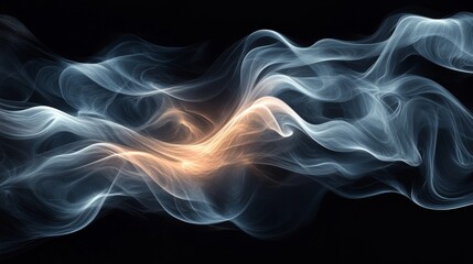 Abstract Flowing Light And Dark Waves