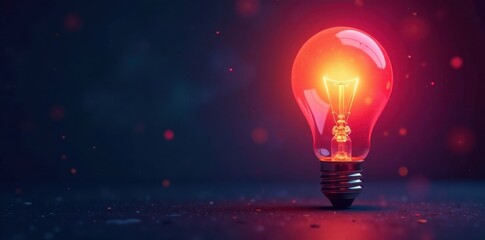 Vibrant background, glowing lightbulb clipart , lightbulb, concept