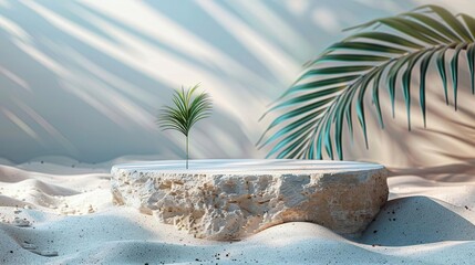 a small plant that is growing out of a rock