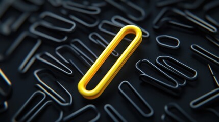 Golden rectangle among black shapes; abstract background; design concept