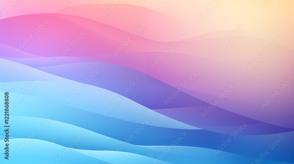 Poster abstract colorful background with waves. abstract background with colorful smooth waving texture