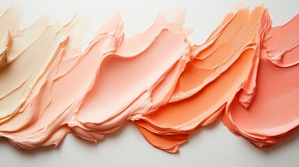 Swirling Hues Of Peach And Cream Paint Textures