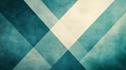 Abstract Teal Geometric Pattern Soft Light Background. AI Generated