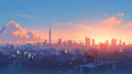 Obraz premium Cityscape landscape