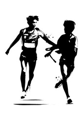 マラソンランナー  陸上競技 駅伝