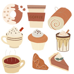 Coffer and cake , hand draw