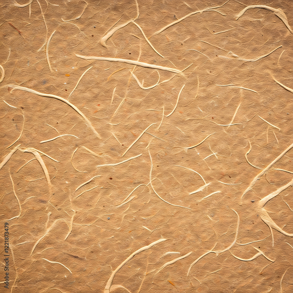 Aufkleber light brown paper with embedded fibers creating a textured and organic background with subtle variat