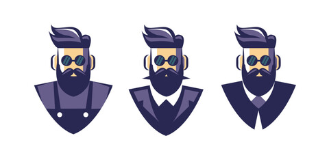Barber shop man mascot concept vector illustration  