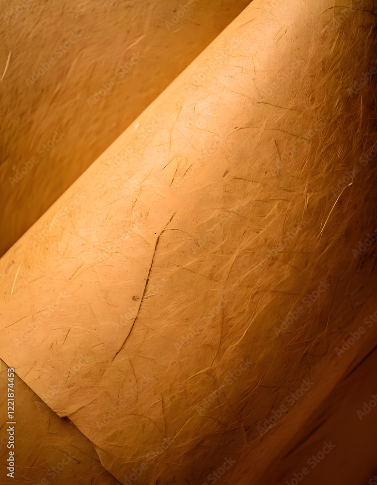 Poster textured paper with embedded fibers in warm brown tones, creating an abstract and organic background