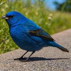Himalayan Bluetail. male Himalayan Bluetail. A beautiful american bluebird blue jay perched on a branch.
