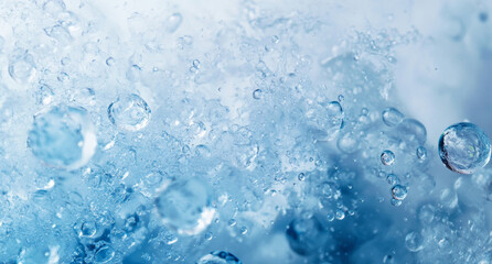 A set of transparent ice cubes