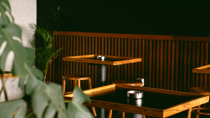 Modern Cafe Corner: Minimalist Bar Seating