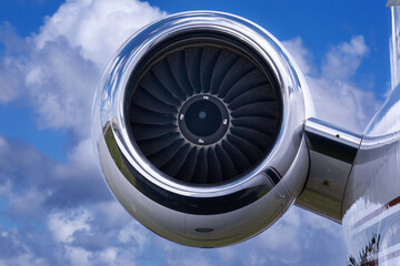 jet engine of airplane