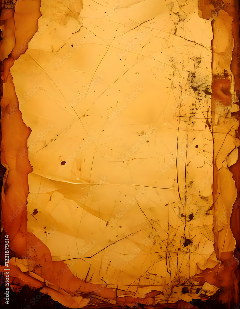 Poster torn and scratched paper texture with aged and stained appearance, creating a distressed vintage eff