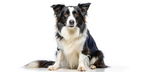 Fototapeta premium Panoramic Border Collie Photo: Dog Breed, Companionship, Training, Beauty