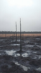 Swamp Landscape Illustration