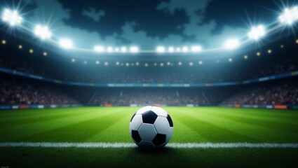 Fototapeta premium Soccer Stadium, Football Stadium, Match Day, Stadium Vibes, Soccer Fans, Football Fans, Stadium Lights, Game Day, Soccer Life, Football Culture, Stadium Goals, Soccer Love, Football Passion, Fan Exper