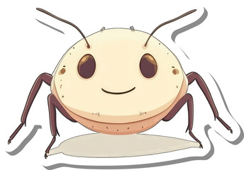 Obraz premium A Happy Beige Insect With Six Legs