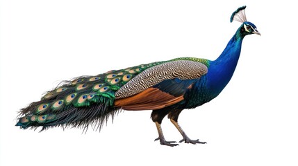 Obraz premium A Majestic Peacock in Full Display