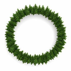 3D Evergreen Wreath Frame