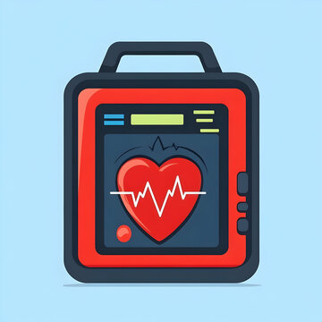 Red AED Illustration