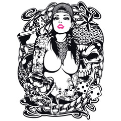 Qualityfull vintage t-shirt design template