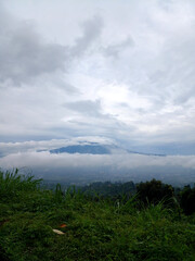 clouds over the mountains