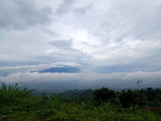 clouds over the mountains