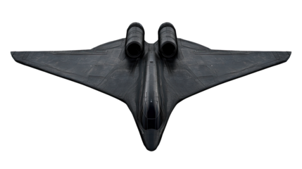 Stealth Aircraft Model: A sleek, black model of a stealth aircraft, showcasing its aerodynamic design and powerful engines.