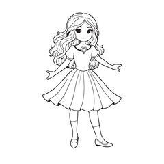 Fototapeta premium angel with heart vector on white background 