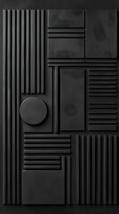 Abstract 3D Black Geometric Background