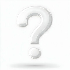 White 3D Question Mark Illustration